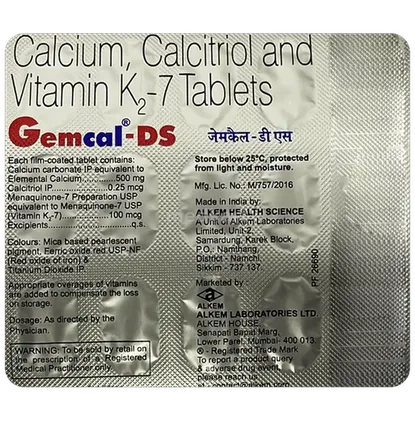gemcal ds tablet 15's